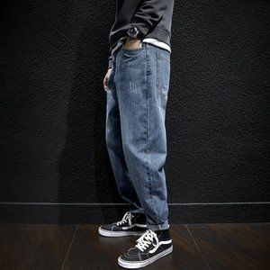 Men Jeans Loose Hip Hop Wide Leg Pants